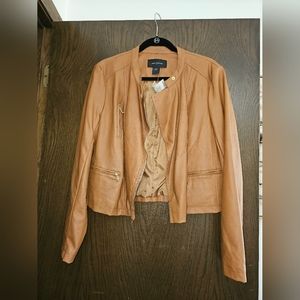 New, never worn Ann Taylor pleather jacket.